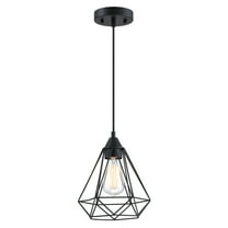 1-Light Industrial Pendant Light Fixture Flush Mount Ceiling Lighting for Kitchen Island Living Room Bedroom