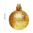thumbnail image 3 of 24-Pack Unbreakable Christmas Ornaments - 1.2'' Holiday Baubles with Glitter/Matte/Shiny Options, Lightweight Shatterproof Tree Decorations (24pcs, 58g) for Safe Festive Decor, 3 of 6
