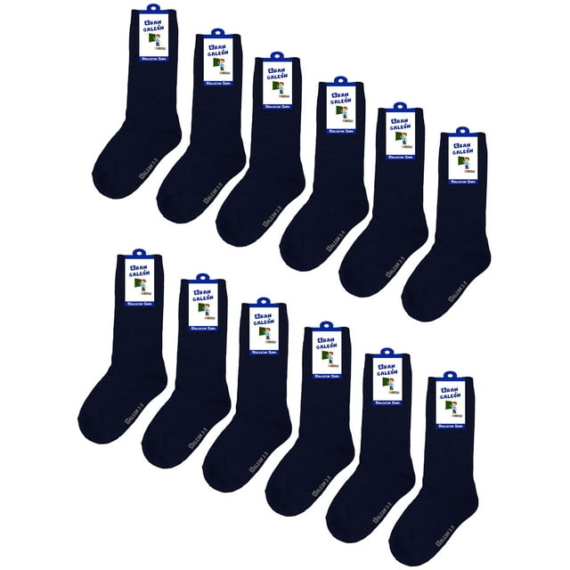 Calcetines de Algodón Gran Galeón para Niño Pack con 12 Pares Azul Marino Talla 6/8 años