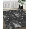 thumbnail image 3 of Ahgly Company Machine Washable Indoor Square Transitional Charcoal Black Area Rugs, 5' Square, 3 of 7