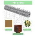 thumbnail image 7 of Garden Poultry Chicken Wire Netting - 13.7 '' × 157 '' Garden Fence Animal Barrier, Chicken Wire for Crafts, 1 inch Mesh Poultry Netting Fence, Pet/Rabbit/Chicken Wire Fencing, 7 of 7