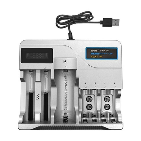 Zeiwohndc 3.7V Lithium Battery Charger For 18650,26650,16340 Rechargeable AA Battery