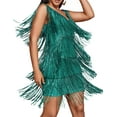 thumbnail image 2 of Sequin Cocktail Dresses Flapper Dresses 1920s Gatsby with All-Over Fringe Mini Dresses Prom Party Dress, 2 of 4