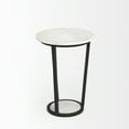 thumbnail image 4 of Mercana Bombola I 15 x 20.9 Round White Marble Top & Black Metal Frame Table, 4 of 10
