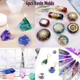 thumbnail image 3 of Resin Mold Kit for Beginners - 125PCS Contains Resin Orgone Chakra Pyramid Mold, Earring Necklace Mold, Color Resin Ink, Resin Glitter, Gold Foil, Dry Flowers and Crystal Stones for Epoxy Resin Making, 3 of 5
