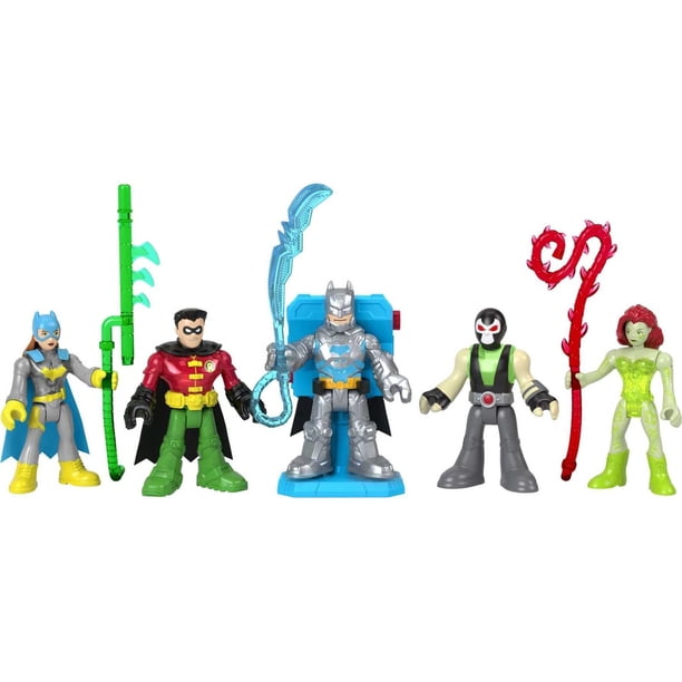Imaginext DC Super Friends Set de Acción 8 Años 3 Años Batman, Veneno Hiedra, Batgirl, Robin, Bane
