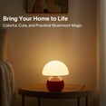 thumbnail image 2 of Mushroom Lamp Table Lamp for Bedroom - Vintage Night Stand & Living Room Desk Lamp Cute Green Mini Modern Mid Century Unique Aesthetic Home Decor Accent Lighting, 2 of 7