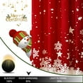 thumbnail image 3 of HA-EMORE Christmas Curtains 2 Panel Sets, Red Velvet Floral Snowflake Thermal Insulated Decoration Curtains 52"*95", 3 of 6