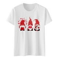 thumbnail image 4 of Daqian Womens Plus Size T-shirts 2021 Women Couples Lover Gnome Valentine's Day Short Sleeve Print T Shirts Tops Womens Graphic Tees Plus Size White M(M), 4 of 7