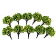 thumbnail image 2 of 10pc 1:200 Scale Trains DIY Scenery Landscape Model Trees Building Accessory Yellow Green, 2 of 8