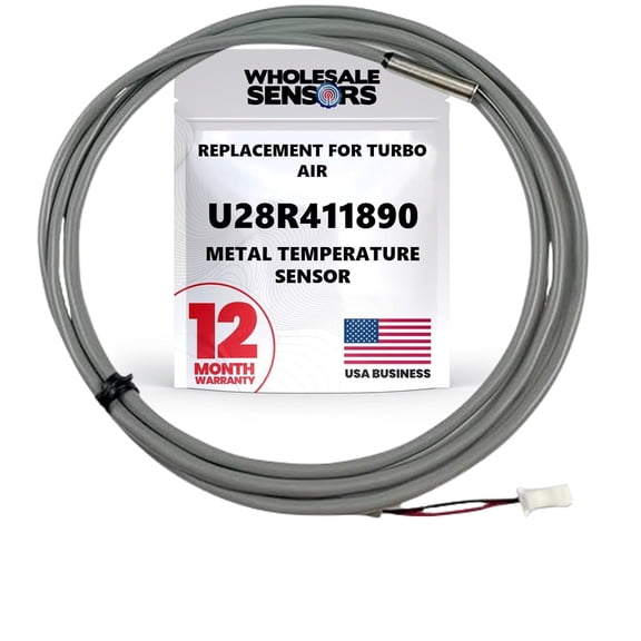Replacement Turbo Air U28R411890 Metal Temperature Sensor 12 Month Warranty