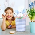 thumbnail image 2 of Easter Basket,Classic Gingham Easter Bunny Basket with Ears & Foldable Handle,Cute Easter Bucket Bag for Teen Toddler Adults,Empty Storage Basket for Stuffers Egg Hunt,Candy & Gift Toys, 2 of 8