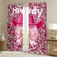thumbnail image 2 of Erosebridal Pink Preppy Blackout Curtains Disco Cowgirl Room Decor, Pink Ribbon Aesthetic Curtains For Teen Howdy Disco Ball Funky Decor Curtains & Drapes 38''Wx45''L (30%-50% Black Out), 2 of 5