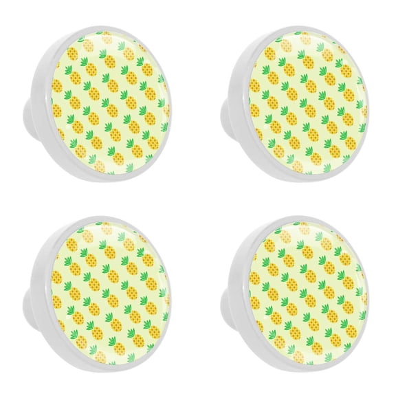 4 Pcs Pineapple Knobs for Kitchen Cabinet Cupboard Dresser Bookcase Drawer Pulls Handles Round Home Decor
