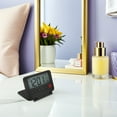 thumbnail image 4 of ETHZZLE Compact Black Bedside Table Clock with Silent Movement and Multifunctional Display, 4 of 8