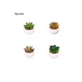 thumbnail image 1 of 4pcs Realistic Mini Plush Potted Plants, Landscape Country Style Succulent Artificial Plants, Suitable For Home Decoration, 1 of 5