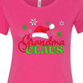 thumbnail image 4 of Inktastic Grandma Claus with Christmas Santa Hat and Snowflakes Women's T-Shirt, 4 of 5