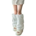 thumbnail image 3 of harmtty Fuzzy Leg Warmers Women Knee Length Faux Fur Leg Warmers Winter Long Boots Shoes Cuff Cover for Girls Street Party Daily Wear, 3 of 7