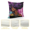 thumbnail image 4 of Nawypu Pillowcase African American Black Girl Throw Pillow Covers Shells for Couch Office Bedroom Home Decoration,, 4 of 5