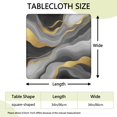 thumbnail image 2 of Gray and Gold Marble Gold Dots Pattern Square Fitted Tablecloth with Elastic Edge,Square Table Cover,Washable Elastic Table Cover for Home Kitchen Party Decor 34"x34", 2 of 6