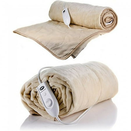 Ovente Electric Blanket With 3 Heat Setting Controller Heated Throw Ovente Electric Blanket With 3 Heat Setting Controller Heated Throw 53 5 X 60 Inches Soft Flannel Fleece Overheat Protection Auto Shut Off