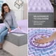 thumbnail image 5 of Colchoneta de Memory Foam con Gel, Sobrecolchón Topper 7 Zonas de Presion, Confort Acolchado, Cama Suave, Soporte Premium para Espalda, Protector de colchones 5 cm (Matrimonial, Azul), 5 of 6