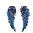 thumbnail image 1 of Pendientes colgantes de ángel grande de cristal brillante de moda para mujer Sunnimix Pendientes cristalinos del Rhinestone, 1 of 8