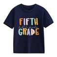 thumbnail image 3 of KVPLBQFD Girls Summer Graphic Top Cute Letter Printed T Shirts for Toddler Crew Neck Casual Fit Tops Tweens Girl Trendy Loose Sports Clothes, 3 of 6