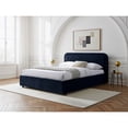 thumbnail image 4 of Omax Decor Chloe Fabric Upholstered Platform Queen Bed in Blue, 4 of 9