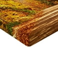 thumbnail image 2 of Ambesonne Fall Fitted Sheet 2 Pcs Set, Scenic Outdoors Empty Road, Full, Redwood Yellow Orange, 2 of 3