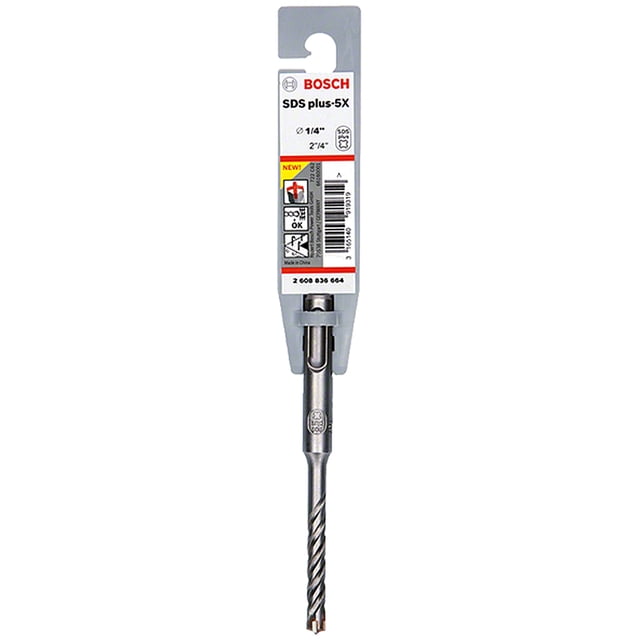 Broca Acero 4In SDS Plus Ideal Concreto Taladro 1/4 In Bosch 2608836664