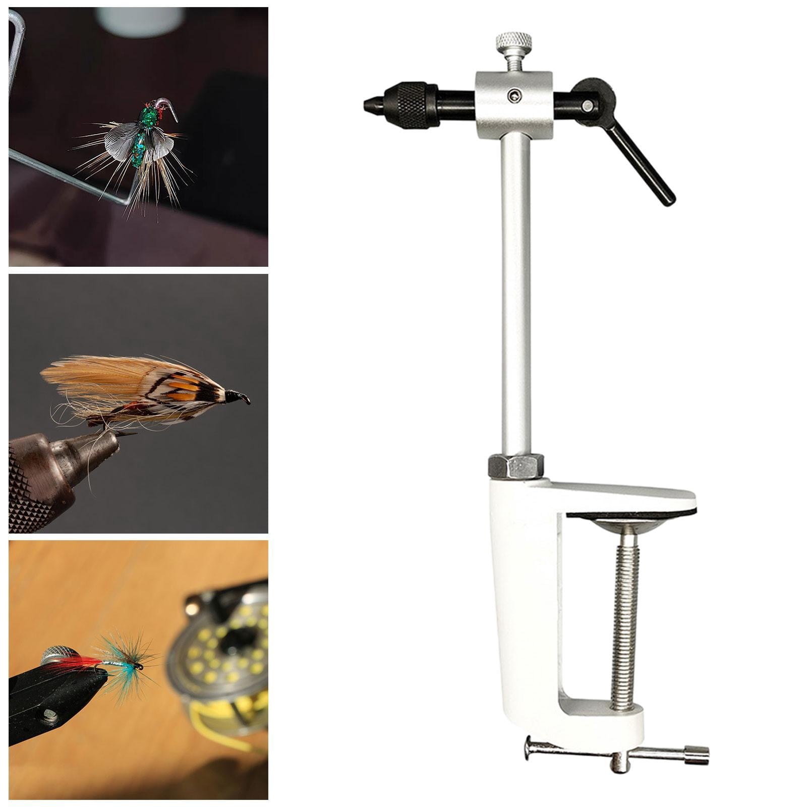Colaxi Fly Tying Vise Accessory Lure Making Beginners Professionals Replacement Practical Metal Fly Tying Tool Bobbin Threader 24.5cm Rotatable