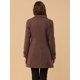 thumbnail image 5 of Abrigo Largo de Invierno Allegra K con Cuello Peter Pan Marrón Oscuro XL, 5 of 6