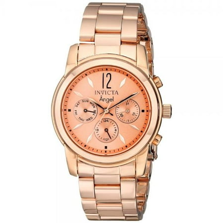 Invicta 12509 Women's Angel Rose Gold Stainless Steel GMT Watch