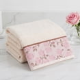 thumbnail image 5 of Unique Bargains Pure Cotton Floral Absorbent Towels Pink 4pcs 29" x 13", 5 of 7