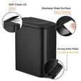 thumbnail image 3 of Bote de basura TIPGO Slim de 6 litros y 1.6 galones con tapa de cierre suave, color negro, 3 of 7