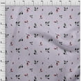 thumbnail image 4 of oneOone Polyester Spandex Medium Purple Fabric Floral Craft Projects Decor Fabric Printed By The Yard 56 Inch Wide, 4 of 4