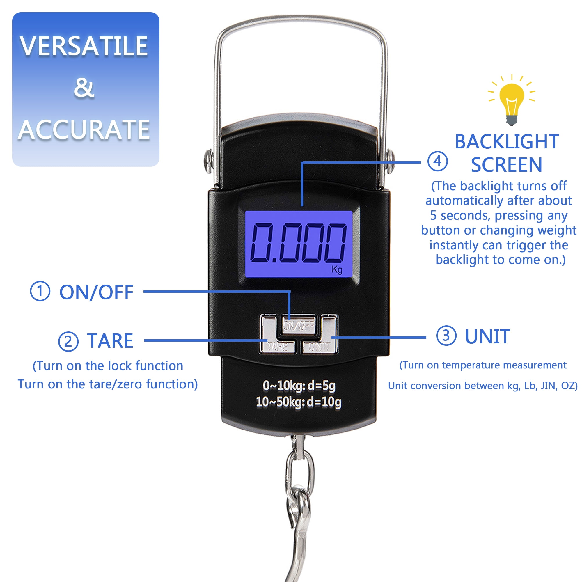 Buy 50Kg Digital Hanging Luggage Fishing Weight Scale in Nakhipot