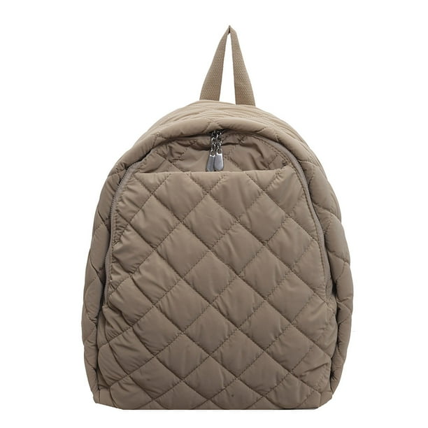 Mochila Likrtyny 1319 Ropa Algodón Ligera con Bordado Diamantes Caqui