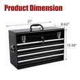 thumbnail image 6 of Heavy Duty Metal Tool Box, 21-inch, Portable Metal Tool Box with 4 Drawers, Small Tool Chest with EVA Liners, Ball Bearing Slide Drawers Locking & Powder Coated Finish, Multi-Function Tool Organizer, 6 of 9