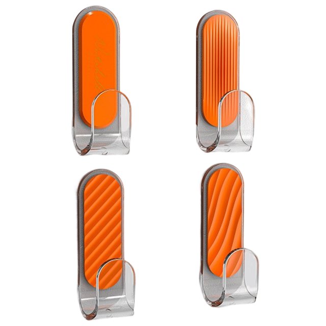 LCXmlly Seamless Hooks 4Pcs Wall Racks Punch free Wall Mounted Strong Adhesion proof High Load bearing Organization Waterproof Kitchen Storage