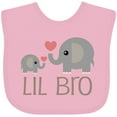 thumbnail image 3 of Inktastic Lil Bro Matching Elephant Boys Baby Bib, 3 of 4