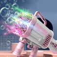 thumbnail image 3 of Máquina eléctrica de burbujas de 64 agujeros con luces sopladores de burbujas de mano juguetes al aire libre para niños ANGGREK  Otros, 3 of 8