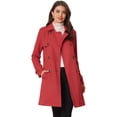 thumbnail image 1 of Día de San Patricio Chaqueta De Gabardina De Gamuza Sintética Con Muesca Para Mujer Blazer De Solapa Pico Con Solapa De Tormenta Rojo M, 1 of 6