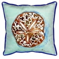 thumbnail image 3 of Betsy Drake SN605C 12 x 12 in. Sand Dollar Teal Small Indoor & Outdoor Pillow, 3 of 3