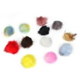 thumbnail image 3 of Fyearfly Llavero De Pompones para Manualidades, 12 Uds., Pompones para Manualidades, Colores Brillantes, Bolas De Pompones Suaves Y Esponjosas para Sombreros De Punto, Bolsos, Decoración De Llaveros, 3 of 5