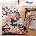 thumbnail image 2 of SAFAVIEH Jardin Dahila Floral Runner Rug, Charcoal/Red, 2'3" x 8', 2 of 8