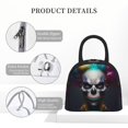 thumbnail image 4 of Fotbe Modern Abstract Colorful Skull C Pattern Lunch Bag, Insulated Lunch Box, Small Leakproof Cooler Food Lunch Containers Reusable High Capacity Lunch Tote Bags for Work, Travel, Outdoor, 4 of 6