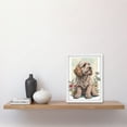 thumbnail image 2 of Cockapoo Dog with Spring Wildflowers Soft Watercolour Illustration Artwork Framed Wall Art Print A4, 2 of 4