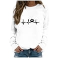 thumbnail image 2 of PNTUTB Fashionable Women's Christmas-Themed Print Casual Long Sleeve Crew Neck Cute Pullover Sweatshirt, 2 of 6